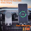 15W Car Mount Phone Holder | Wireless Charging | Clip-On Car Phone Stand