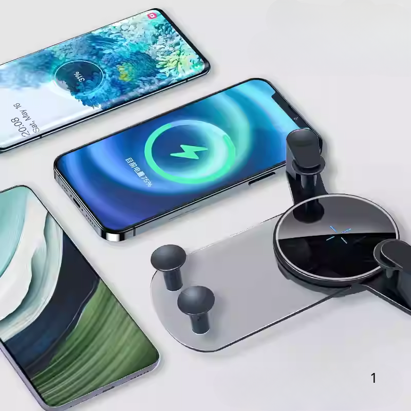 15W Car Mount Phone Holder | Wireless Charging | Clip-On Car Phone Stand