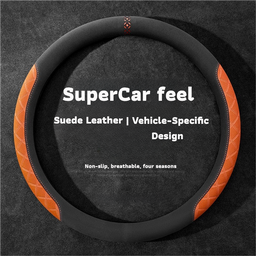 Luxury Suede Leather Steering Wheel Cover
