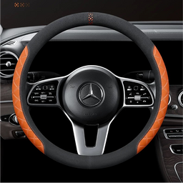 Luxury Suede Leather Steering Wheel Cover