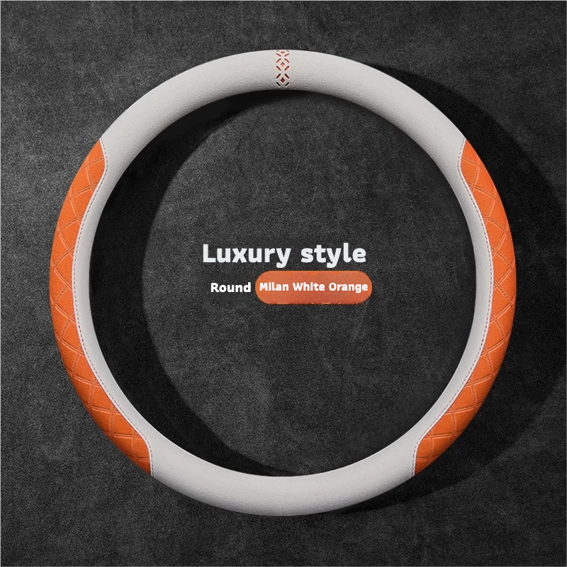Luxury Suede Leather Steering Wheel Cover