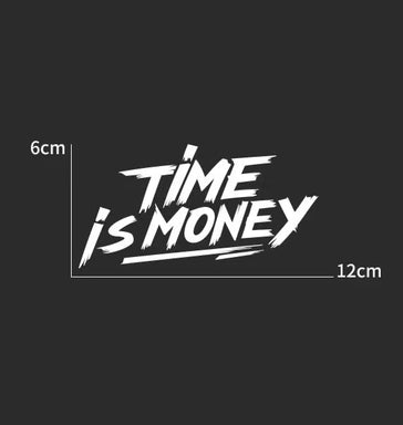 CarNest Premium Car Decal Sticker – [Time is Money]