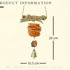ar hanging ornament with dried orange slices and bell, product dimensions 20cm x 10.5cm