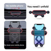 Car air vent phone holder demonstration showing automatic grip adjustment and smartphone placement